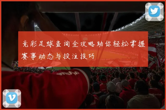 竞彩足球查询全攻略助你轻松掌握赛事动态与投注技巧